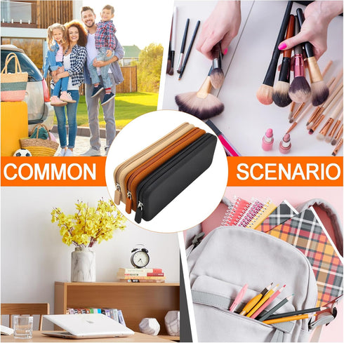 Silicone Pencil Case, Waterproof Silicone Cosmetic Bag, Pencil Bag, Multifunctional Pencil Case Aesthetic, Zipper Storage Bag (Black)...