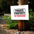 "Private Property No Trespassing" Reusable Stencil Template for Painting/Spraying Large Warning Sign on Wooden Plaque | 2-Pack, 14" x 10"...