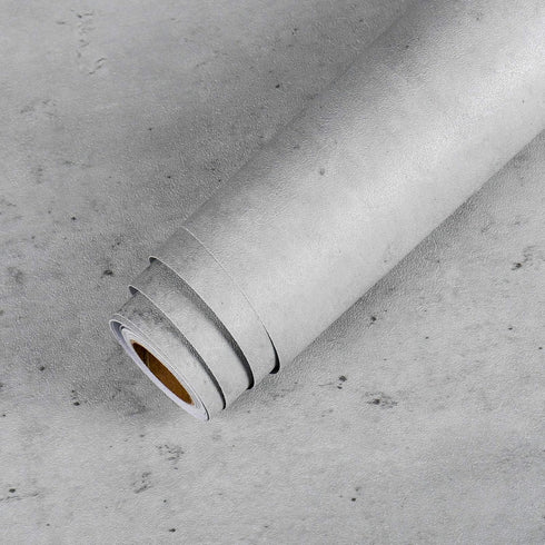 LACHEERY 15.8"x160" Grey Concrete Wallpaper Wall Paper Roll Peel and Stick Removable Self Adhesive Contact Paper for Countertops Cement Decorative...