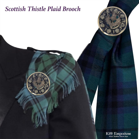Kilt Brooch Pin 3" Pewter...