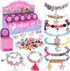 10set Charm Bracelet Making Kit - DIY Jewelry Making Supplies Bead Set, Art and Craft Gift for Girl, Princess Birthday Gift Party Favors | Girl Pr...