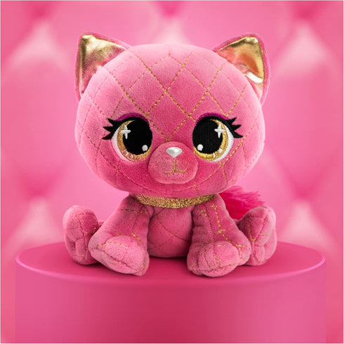 P.Lushes Designer Fashion Pets Madame Purrnel Premium Cat Stuffed Animal, Pink and Gold, 9”...
