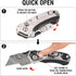 Olympia Tools 33-125 Turbofold Stainless Steel Utility Knife...