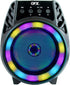 QFX BT-64 TWS Bluetooth Rechargeable Portable Speaker with 4” Woofer LED Party Lights, Microphone Input, AUX Input, USB Port, TF Card Slot, Black....