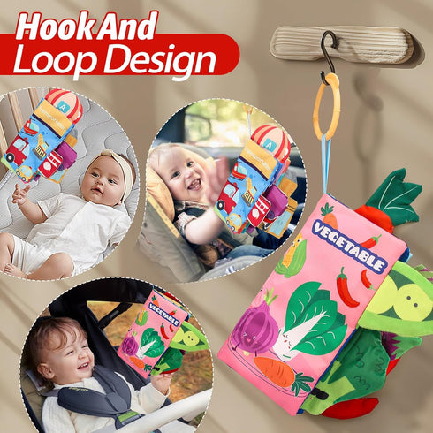 Baby Books 0-6 Months, Touch and Feel Baby Books, Crinkle Infant Books 6 to 12 Mobths for Babies Newborn Soft Books and Sensory Cloth Activity Boo...
