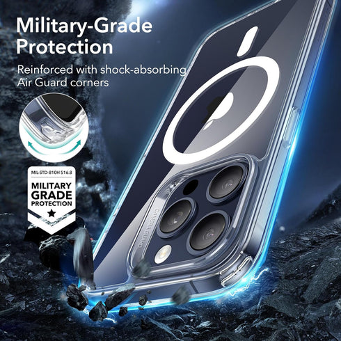 ESR for iPhone 15 Pro Max Case, Compatible with MagSafe, Military-Grade Protection, Yellowing Resistant, Scratch-Resistant Back, Magnetic Phone Ca...