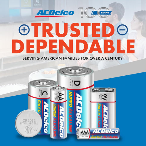 ACDelco 20-Count Triple AAA Batteries, Maximum Power Super Alkaline Battery for Home and Office, 10-Year Shelf Life, Reclosable Packaging...