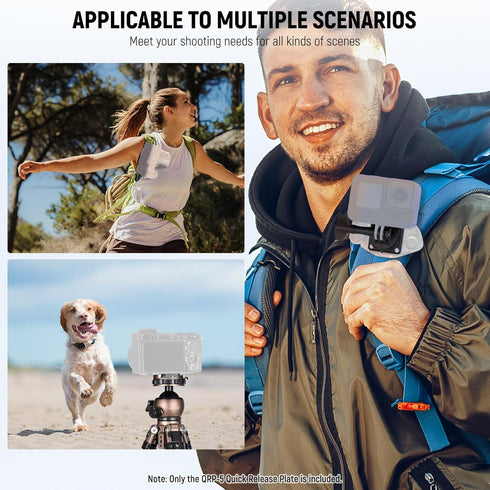 NEEWER Quick Release Plate 38mm Square Arca Type QR Camera Mount Plate Compatible with Peak Design Capture V3 Camera Clip, Tripod Head to Shoulder...