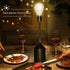 Cordless Table Lamp 5000mAh Battery LED Desk Lamp Minimalist Design Metal Table Night Light with Art LED Bulb, for Restaurant/Bedroom/Bars/Outdoor...