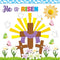 BeYumi 95Pcs Easter He is Risen Cross Bulletin Board Set Sun Honeycomb Jesus Resurrection Cross Lily Cutouts Trim Border Christian Religious Bible...