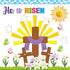 BeYumi 95Pcs Easter He is Risen Cross Bulletin Board Set Sun Honeycomb Jesus Resurrection Cross Lily Cutouts Trim Border Christian Religious Bible...