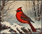 Posterizer 1 pcs-cute little bird in snowy winter scene -8-Art for Animal Lovers-Landscape & Nature Art-Decor for Home & Office- unframed wall art...