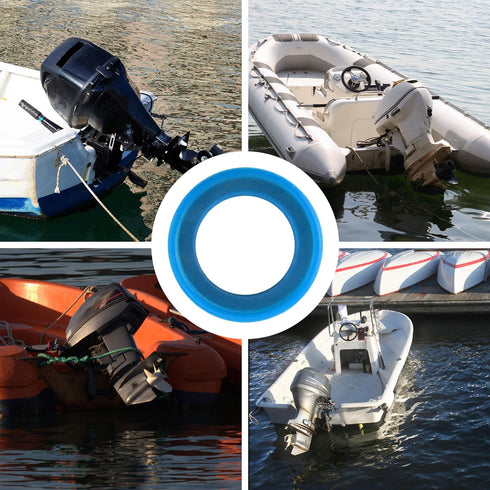 6pcs Gearcase Drain Plug Seal Washer Gaskets 26-830749, Blue Lower Unit Grease Gaskets Strong Drain Plug Sealing Washer Compatible with Mercury Ma...