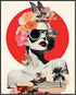 Posterizer 1 pcs-sunset and beaches and a woman-vintage collage-Abstract & Modern Art-Retro Art-Gift for Women, Fashionistas, Designer Fashion Fan...