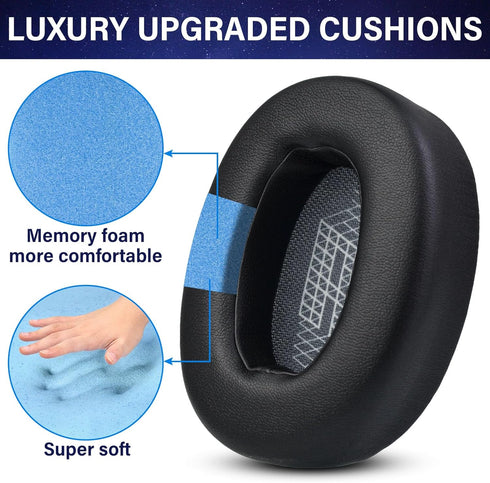 Replacement Ear Pads for JBL E65 (E65BT E65BTNC)/Live 650 (650NC 650BTNC)/Live 660 (660NC 660BTNC)/Duet NC Over-Ear Headphones, Earpads Cushions w...