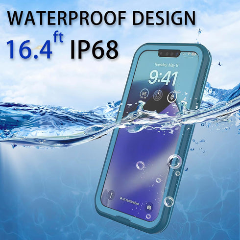 iPhone 14 Plus Waterproof Case,Retail Packaging,IP68 Full Sealed Snowproof Dustproof Shockproof Heavy Duty Protection Cover with Screen Protector ...