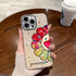 Cartoon Case for iPhone 15 Pro Max 6.7'' with Cute Glitter Bling Pattern Soft TPU Shockproof Protective with Camera Lens Protector for Girls Women...