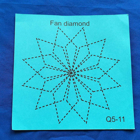 YEQIN Free Motion Quilting Template Rulers Series 5 with Quilting Frame for Domestic Sewing Machine Ruler (Fan Diamond Template)...