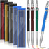 4 Pieces Welder Pencil with 60 Pieces Round Refills Mechanical Pencil Metal Marker Pen for Construction Workers, Metal Work, Welders, Plumbers, Fr...