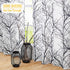 FMFUNCTEX Sheer Side Front Door Curtains 40" White Black Branch Tree Half Print Curtain for Patio Doors with Matching Tiebacks 24”w 2 Panels...