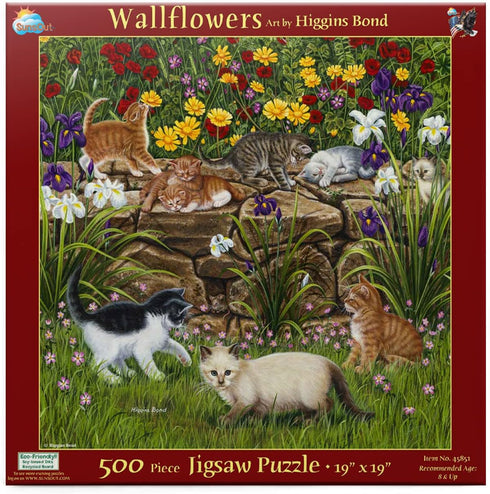 SUNSOUT INC - Wall Flowers - 500 pc Jigsaw Puzzle by Artist: Higgins Bond - Finished Size 19" x 19" - MPN# 45851...