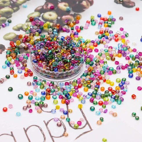 Yholin 2mm Glass Seed Beads & Small Pony Beads, DIY Jewelry Kit for Friendship Bracelets & Art Craft Gifts...