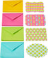 American Greetings Single Panel Blank Cards with Envelopes, Bright Colors, Patterns and Shapes (40-Count)...