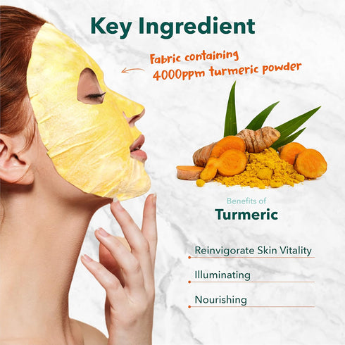 Purederm Deep Purifying Yellow O2 Bubble Mask Turmeric (5 Pack) – Bubble Face Sheet Mask for Purifying & Vitalizing...