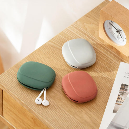 3 Pcs Silicone Headphone Organizer,Data Cable Storage Case,Portable Wired Headphone Organizer for Cell Phone Accessories (Red-Gray-Green)......