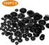 100 Pcs Premium Mixed Resin Sewing Buttons, ONEHERE Eco-Friendly 4-Hole Craft Buttons, 5 Sizes of Black Buttons Suitable for Sewing, DIY and Holid...