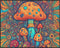 Posterizer 1 pcs- psychedelic funky hippie colorful rainbow mushrooms 5-Fantasy & Fiction Art-Retro Art- Living Room Bedroom Decor- unframed wall ...