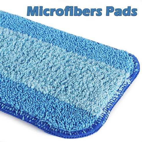 6 Pack Microfiber Cleaning Pad Mop Replacement Pad Compatible with Bona Mops - Reusable Hardwood Floor Cleaner Pads Refills Machine Washable - 18 ...