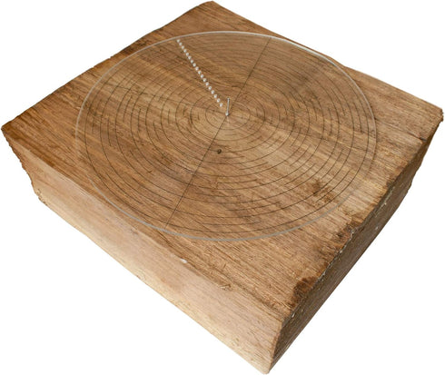 Fulton 10" Round Center Finder Compass Clear Acrylic for Drawing Circles, Lathe Work and Woodturners. Ideal For Locating Center on Logs and Genera...