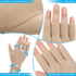 Woanger 2 Pairs Seamless Lymphedema Compression Gloves 20-30 mmHg Fingerless Compression Gloves...