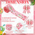 Duraaamo 6 Rolls 30 Yards Total Summer Flamingo Wired Edge Ribbon Party Burlap Ribbon Tropical Ribbon Summer Tropical Ribbons for Crafting Luau Ha...