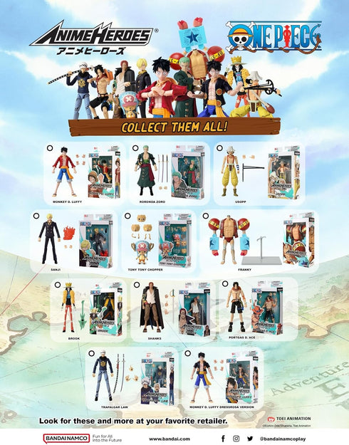 ANIME HEROES - One Piece - Monkey D. Luffy Dressrosa Verison Action Figure...