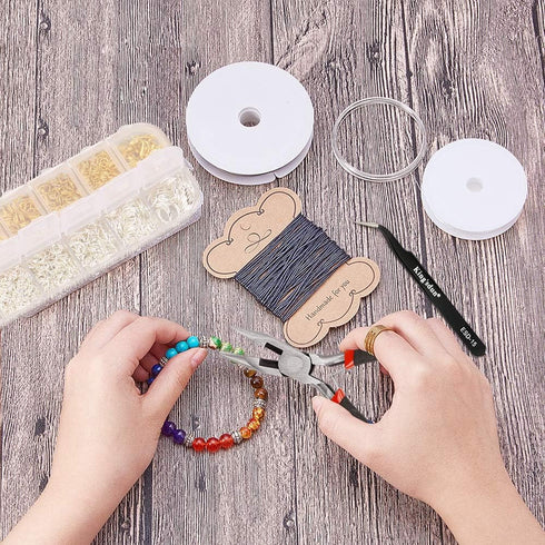 Kingsdun 1200Pcs Jump Rings for Jewelry Making with Lobster Clasps & Needle Nose Pliers, Jump Ring Opener and Tweezers, Jewelry Findings Tool Kit ...