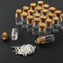 Yungyan 50 Pieces Small Mini Glass Bottles Jars with Cork Stoppers Set, Tiny Cork Glass Bottles with Eye Screws and Small Funnel for Decoration, A...