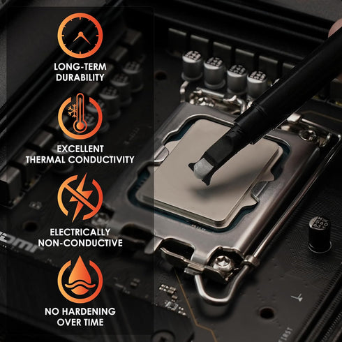 Thermal Grizzly Hydronaut - 1 Gram - Conductive High Performance Thermal Paste - Ideal for Air and Water Cooling CPU/GPU - for Large Cooling Surfa...