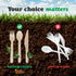 100 Pcs 6 Inch Wood Cutlery (50 Forks, 25 Spoons and 25 Knives)...
