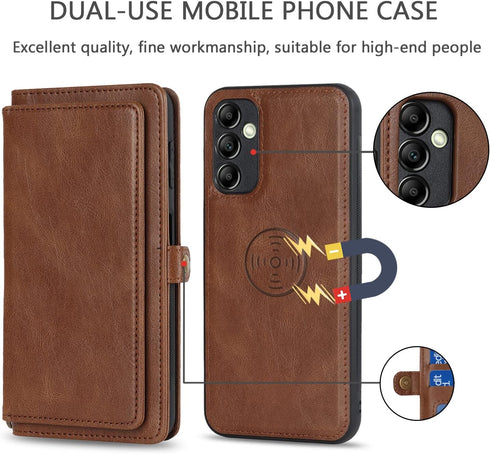 Asuwish Phone Case for Samsung Galaxy A54 5G Wallet Detachable Cover with Tempered Glass Screen Protector and Leather Flip Credit Card Holder Cell...