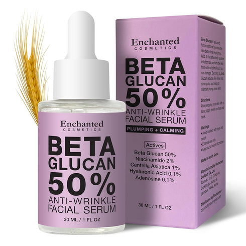 50% Beta Glucan Face Serum Anti-Wrinkle Hydrating Plumping for Dry Skin Fine Line Deep Wrinkle Dark Spot Niacinamide Centella Korean Skincare 1.01...