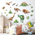DECOWALL DS-8034 Watercolour Dinosaur Kids Wall Stickers Wall Decals Peel and Stick Removable Wall Stickers for Kids Nursery Bedroom Living Room (...