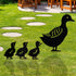 Duck Garden Statue Mallard Duck Statue Metal Lawn Ornaments Hollow Garden Decorations (Black)...
