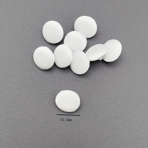 30PC Ivory 12.5mm Satin Fabric Cloth Covered Buttons with Shank Round Buttons for Wedding Bridal Dress Buttons DIY Sewing Clothing Dress Handmade ...