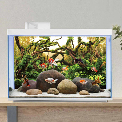 AWERT 36x18 inches Aquarium Background Branches Aquarium Background Aquatic Plant River Bed & Lake Fish Tank Background Vinyl Background...