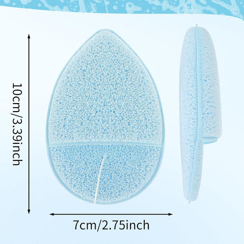 Qianyu 4 Pcs Gentle Facial Sponges Deep Pore Cleansing and Exfoliating Blackheads Daily Facial Cleansing Makeup Remover Reusable Glove Bath Sponge...