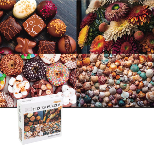100 Piece Puzzle,Jigsaw Puzzles 100 Pieces 100 Piece Adult Children Puzzles Suitable for Adults Children (100 PCS, D0005)...