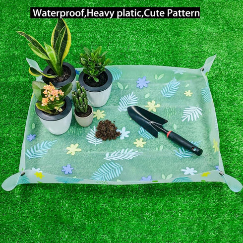 Herda 32.4" Repotting/Potting Soil Mat for Indoor Plants,Thicker Potting Tray for House Plants, Succulents,Cactus, Pots, Soil,Bonsai tool,Gardenin...