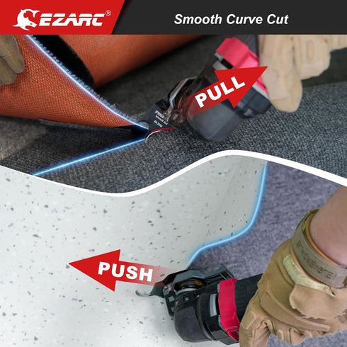 EZARC Oscillating Multi tool Hook Knife Blade, 3PCS Multitool Saw Blades for Cutting Soft Materials Roofing Shingles, PVC Carpet and Cardboard...